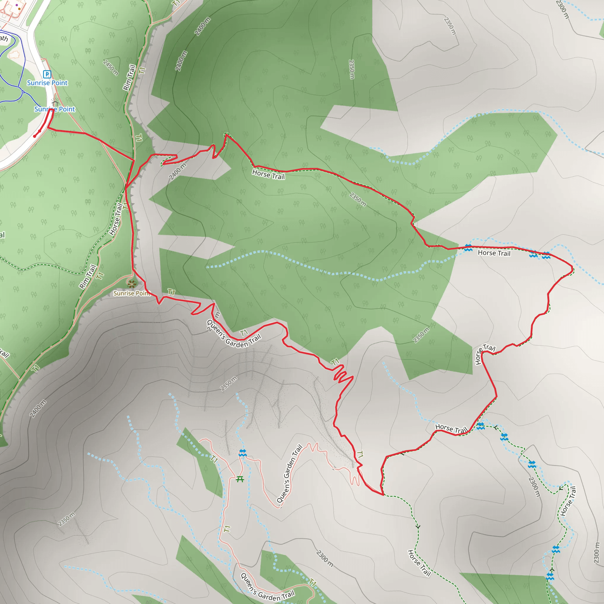 Horse Loop Trail mobile static map