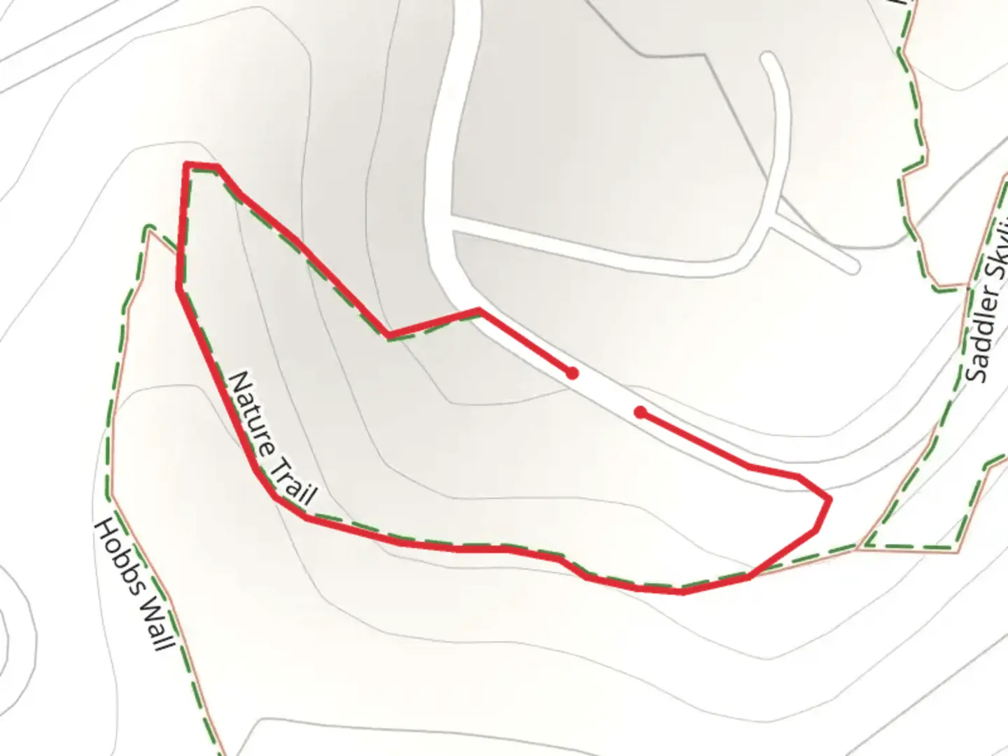 An image depicting the trail Nature Trail Loop and its surrounding area.