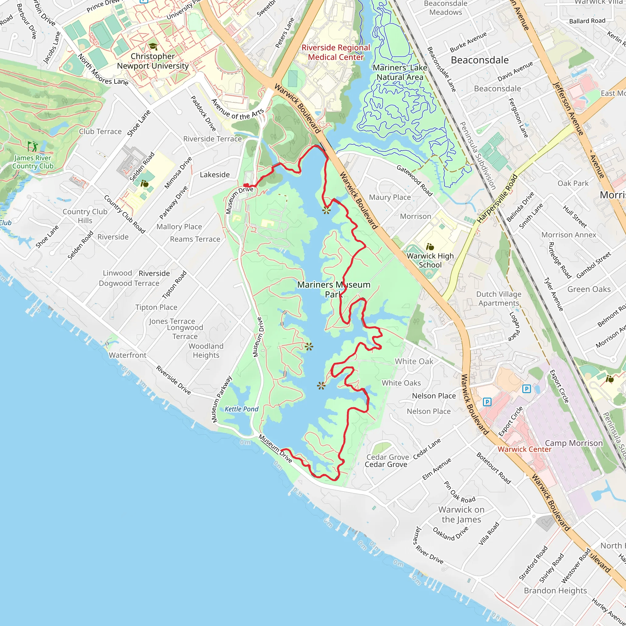The Noland Trail mobile static map