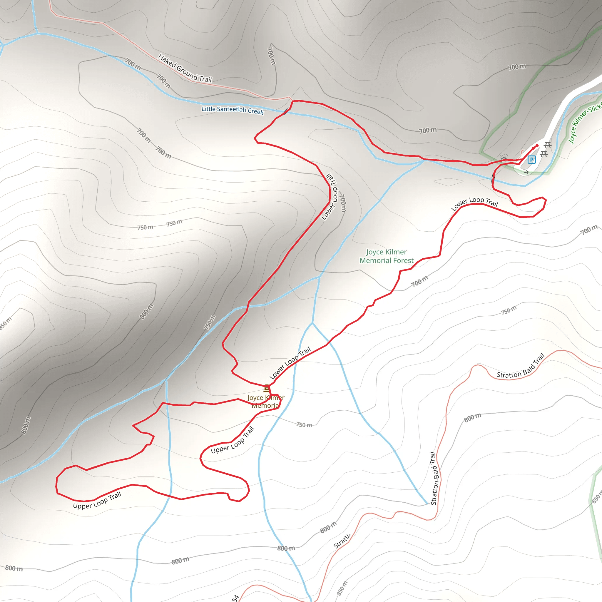 Joyce Kilmer Memorial Loop National Recreation Trail mobile static map