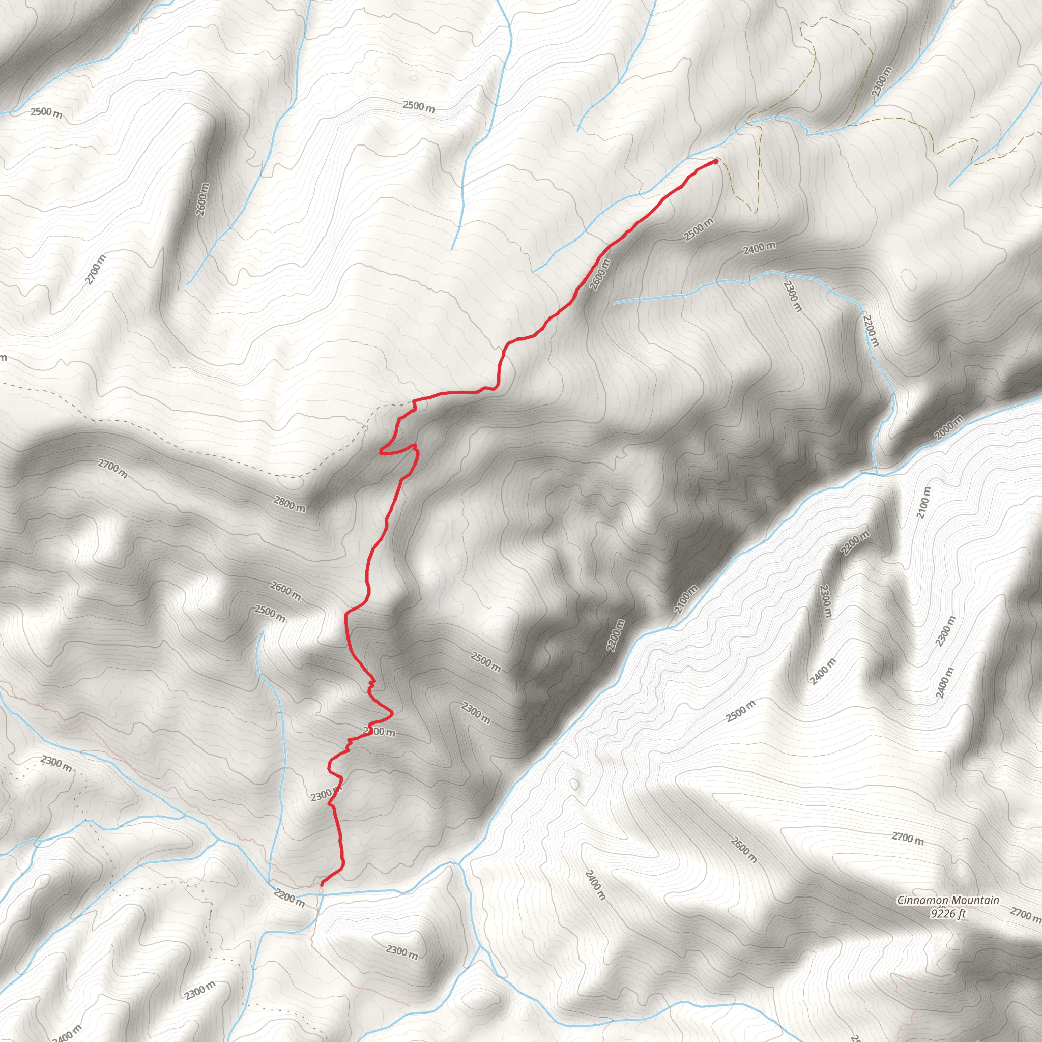 Blow Out Trail via Buck Ridge Trail mobile static map