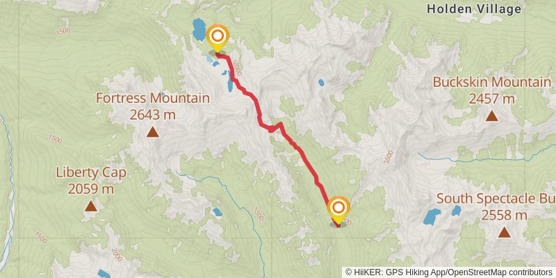 Crown Mine to Lyman Lake via Rock Creek Trail stage 5 Map