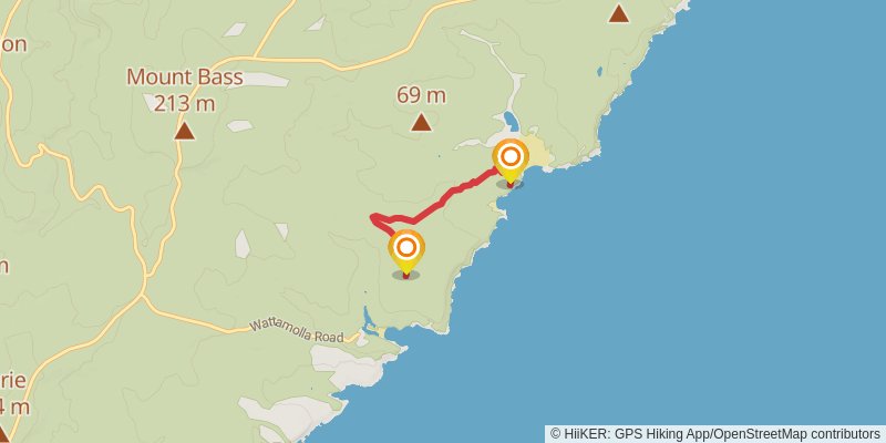 The Great South Coast Walk alt 1 Map