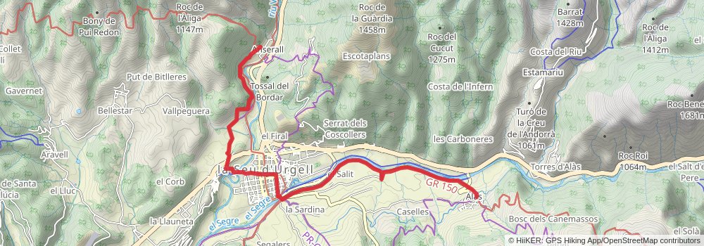 GR 3 Central Path of Catalonia stage 17 Map