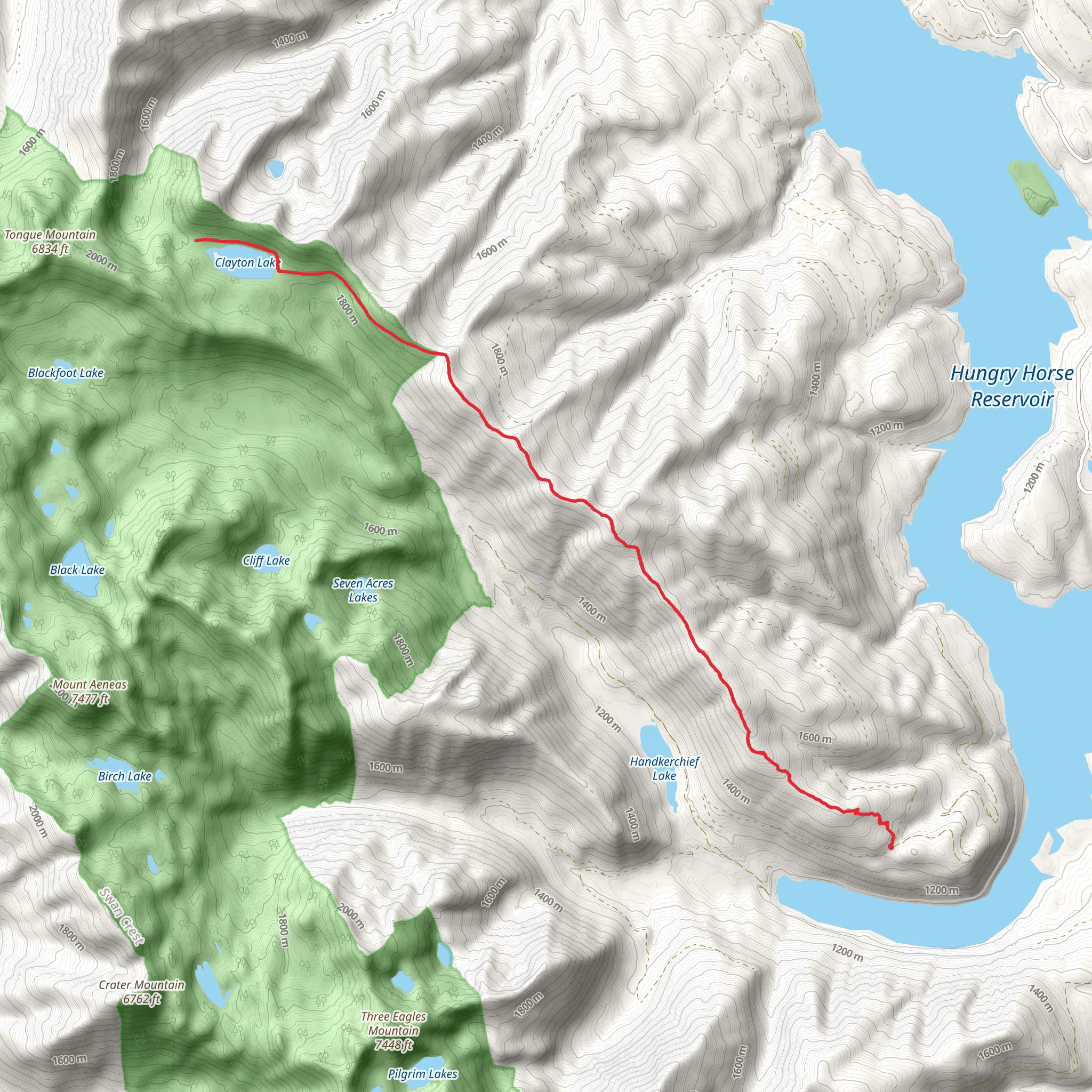 Pioneer Ridge Trail mobile static map