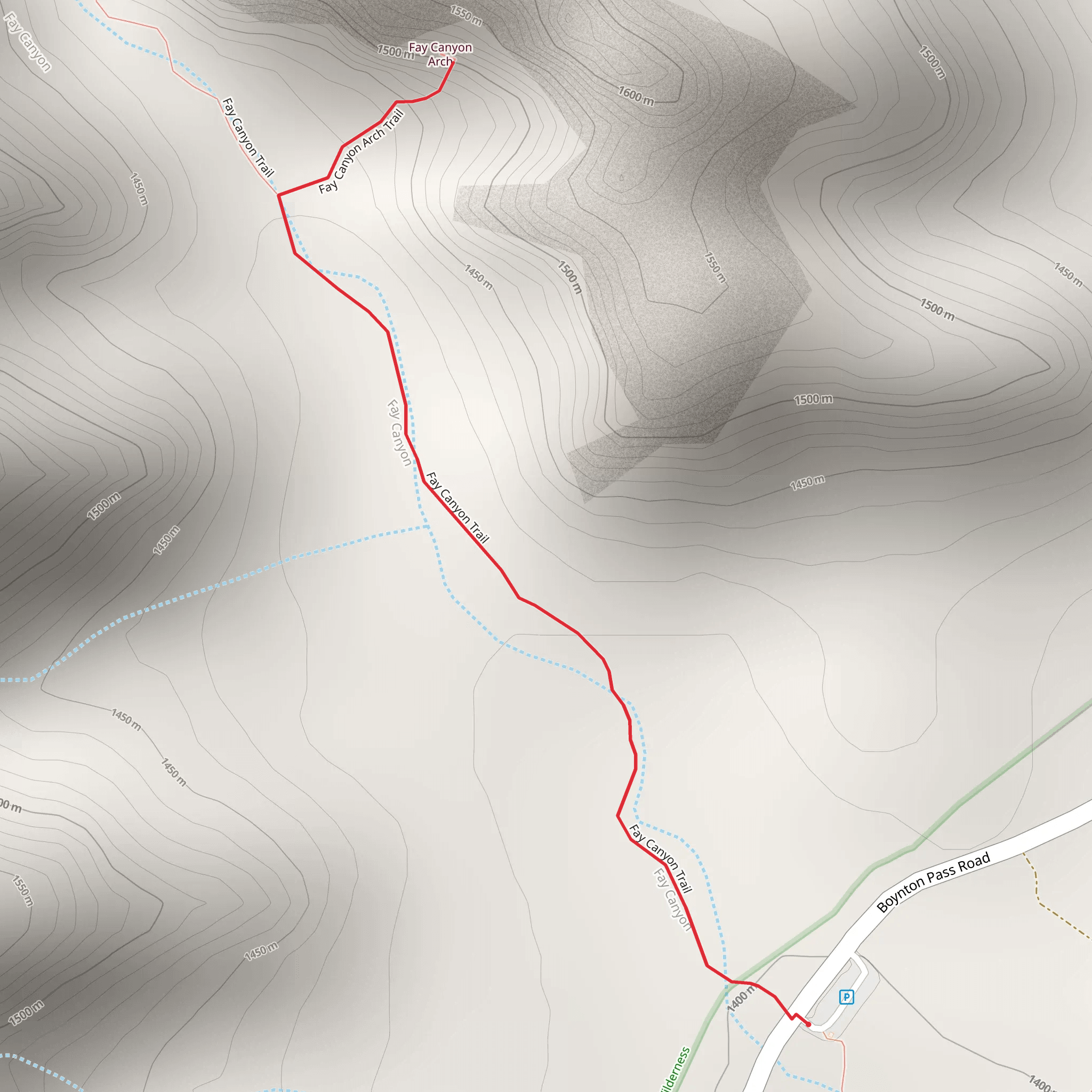 Fay Canyon mobile static map