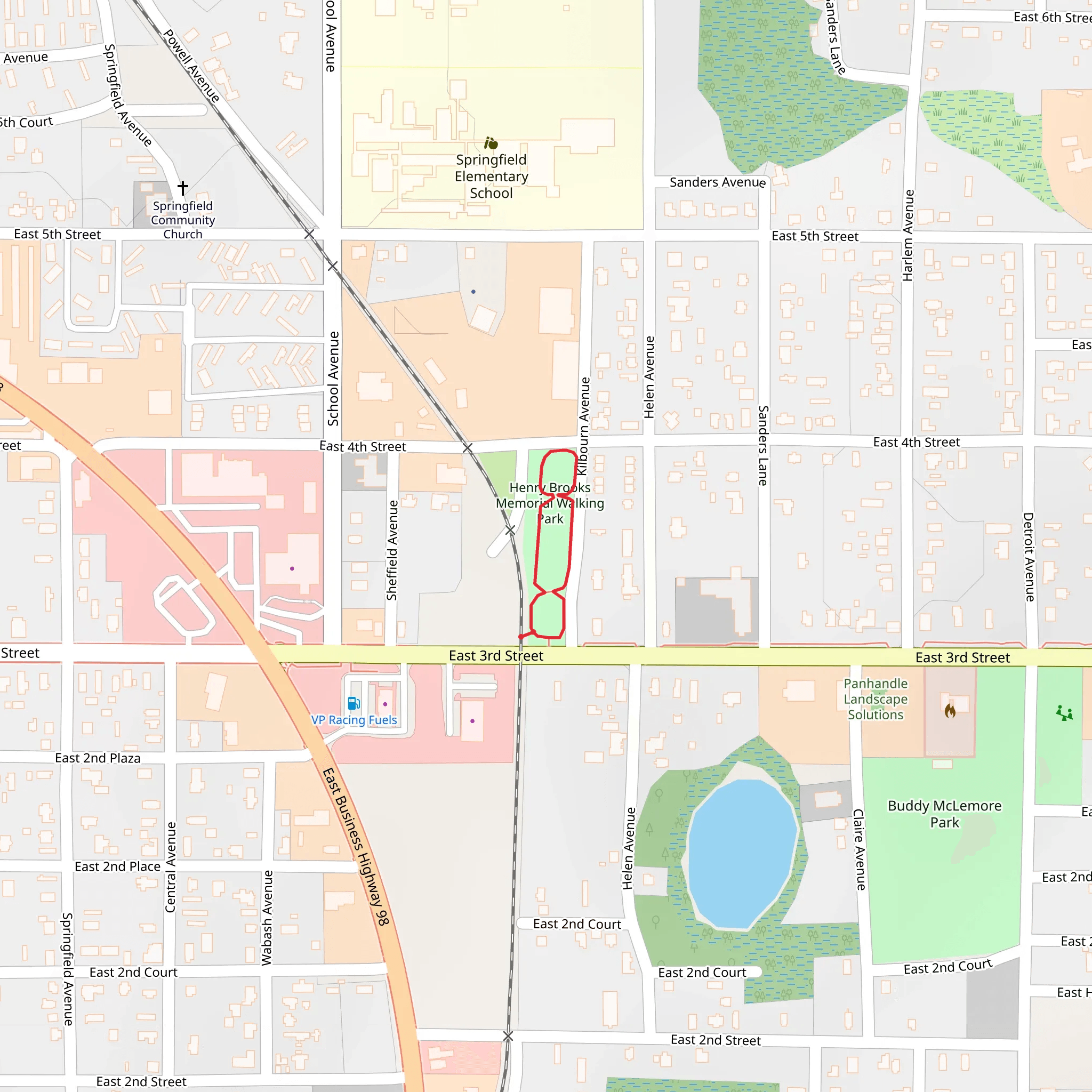 Henry Brooks Memorial Walking Park Loop mobile static map