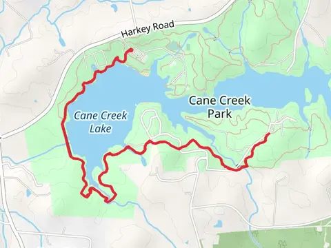 Cane Creek Lake Southwest Shore Walk