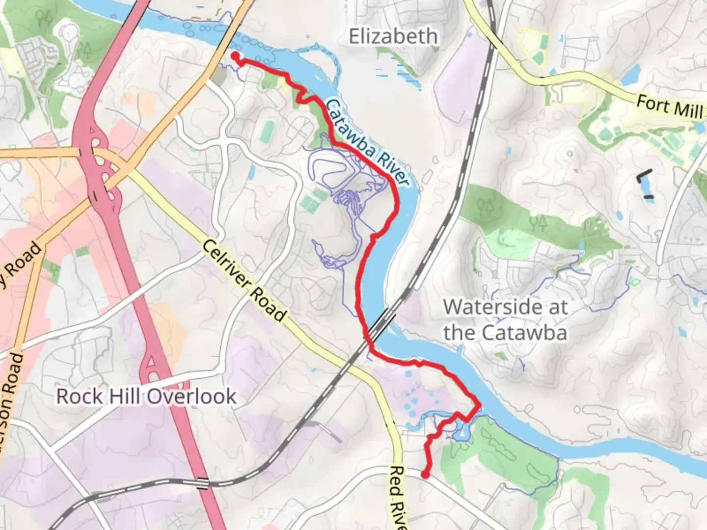 An image depicting the trail Piedmont Medical Center and River Park Trail and its surrounding area.