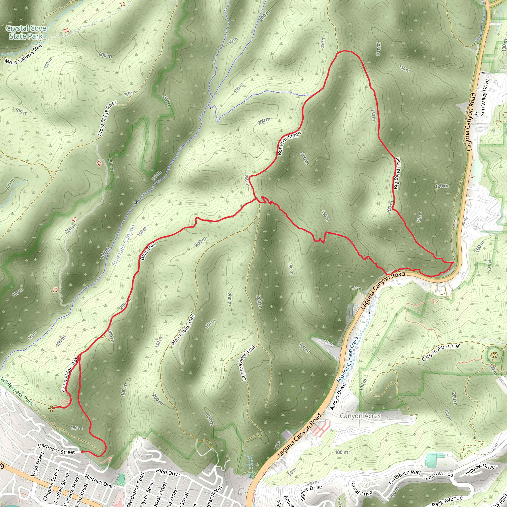 Big Bend - Laguna Ridge Loop Trail mobile static map
