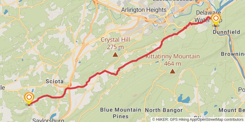 Appalachian Trail - Pennsylvania stage 14 Map