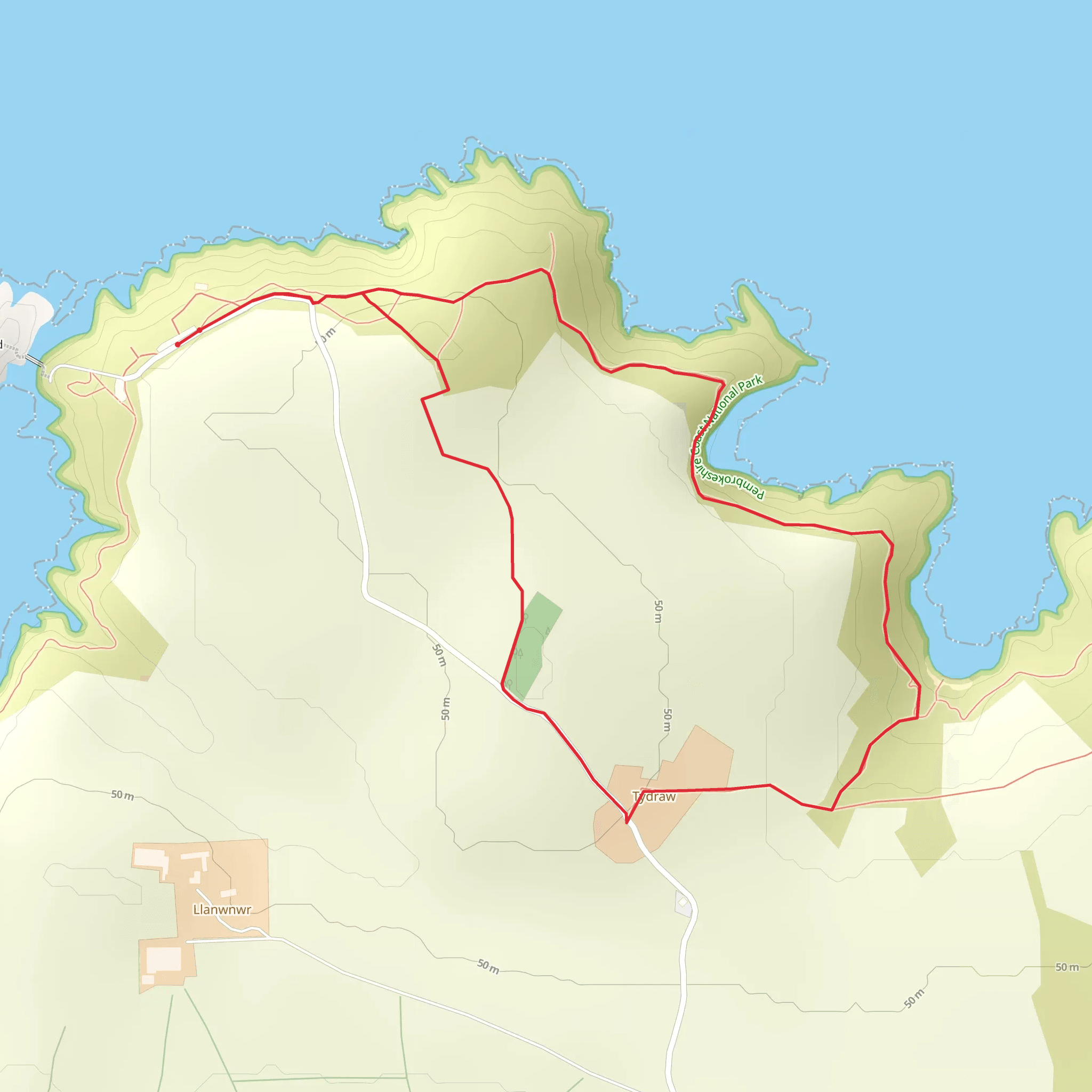 Pen Caer - Strumble Head mobile static map