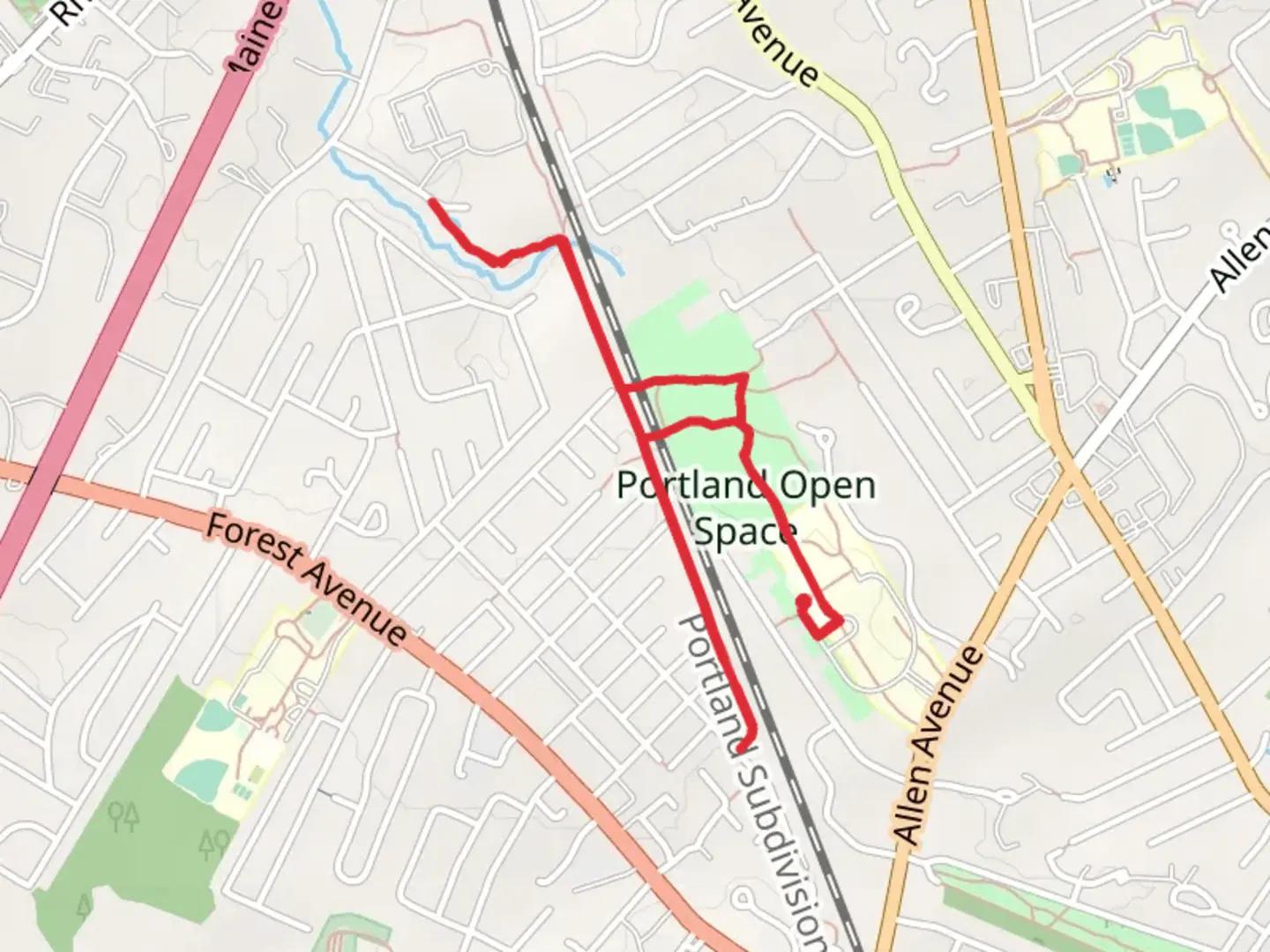 An image depicting the trail Riverton Rail Trail and its surrounding area.