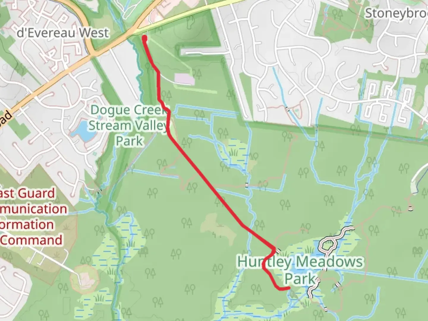 An image depicting the trail South Kings Highway and its surrounding area.