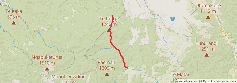 Clements Mill Road to Boyd Hut via Oamaru Hut stage 4 Map
