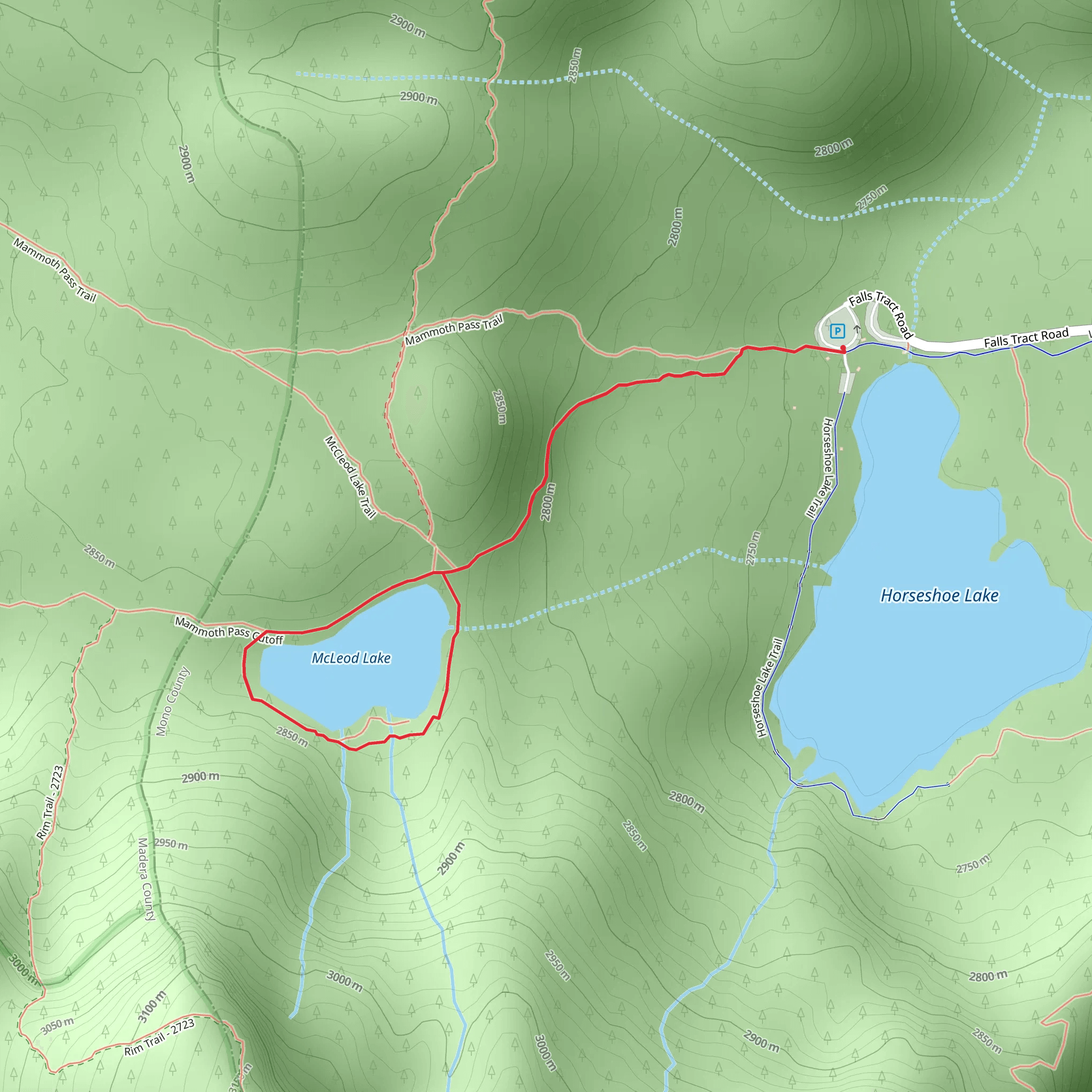 McLeod Lake Loop mobile static map