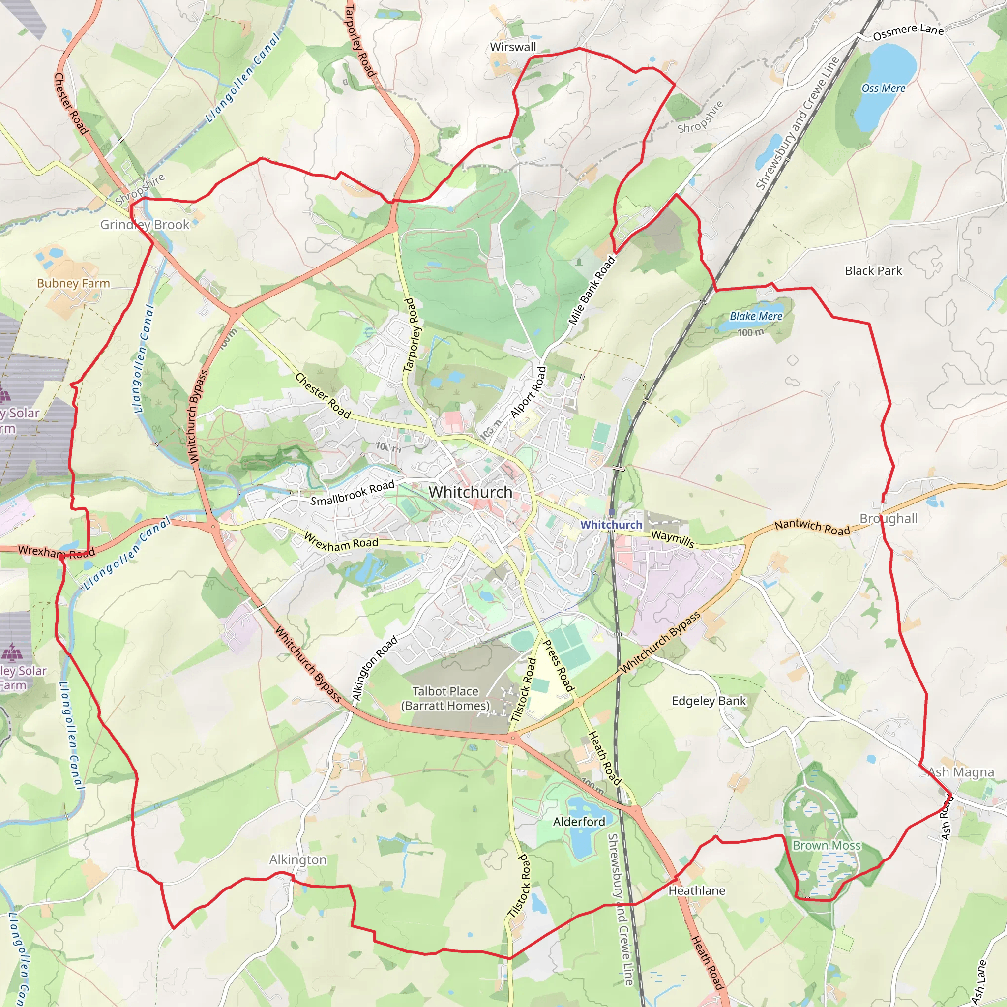 Whitchurch Loop Walk mobile static map
