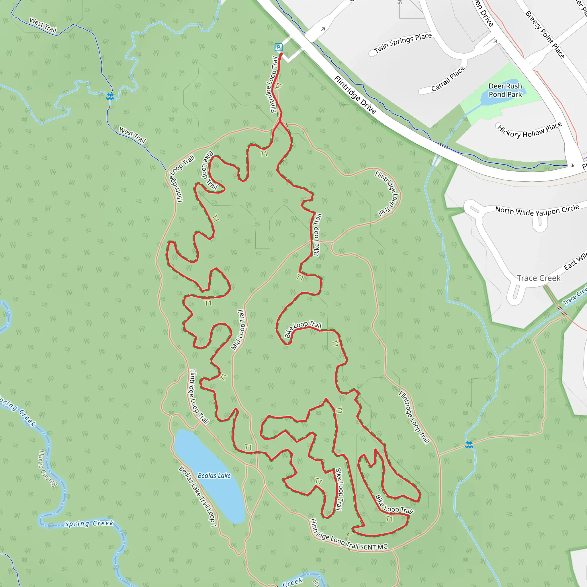 Flintridge Loop Trail mobile static map