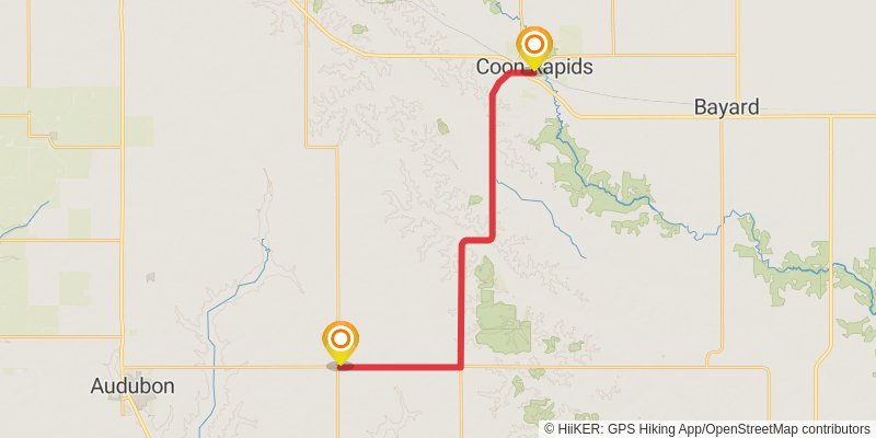 American Discovery Trail North Route stage 155 Map
