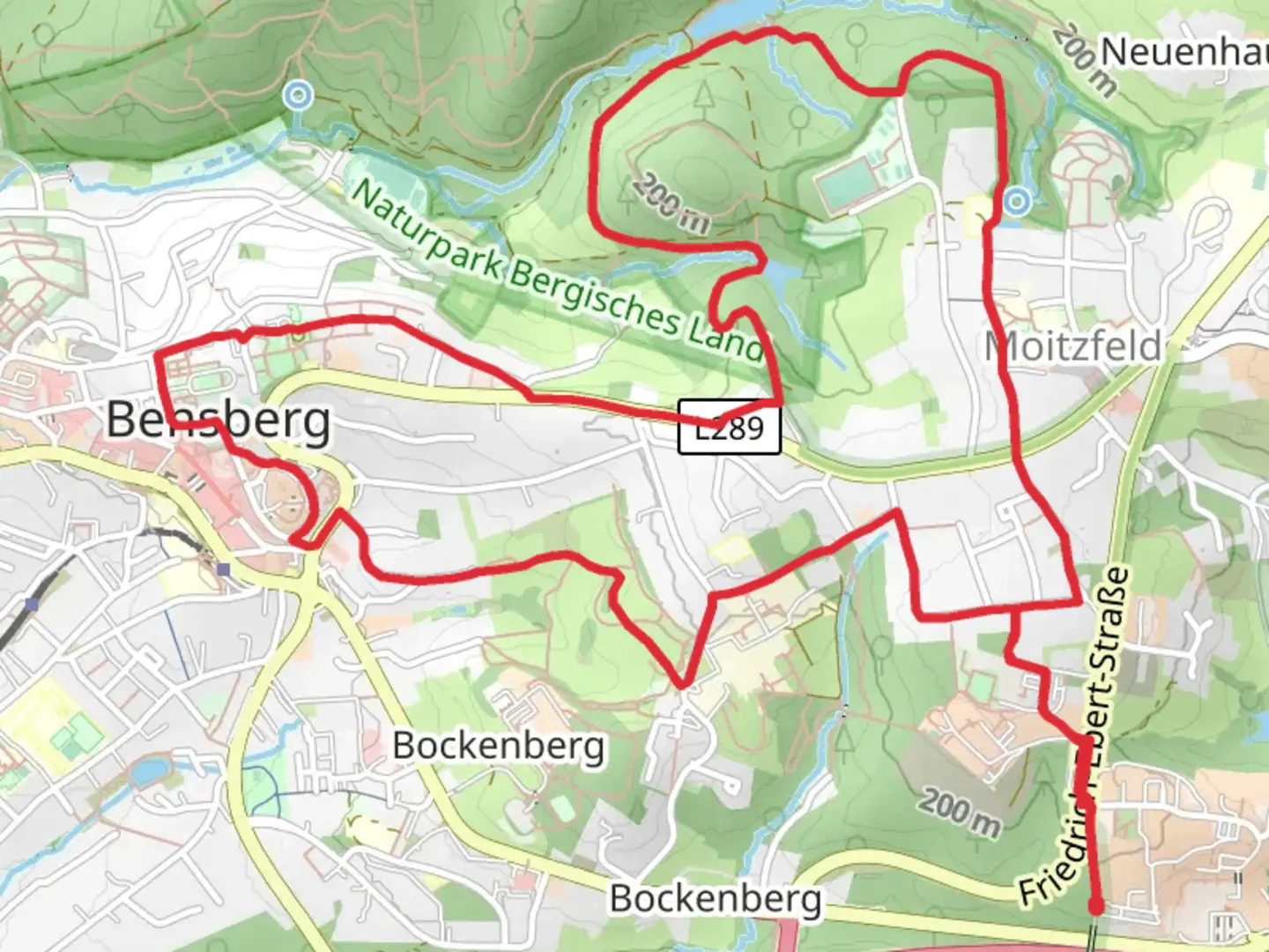 An image depicting the trail Jungfrauenweiher via Schwester-Matthia-Weg and Bergmannsweg and its surrounding area.