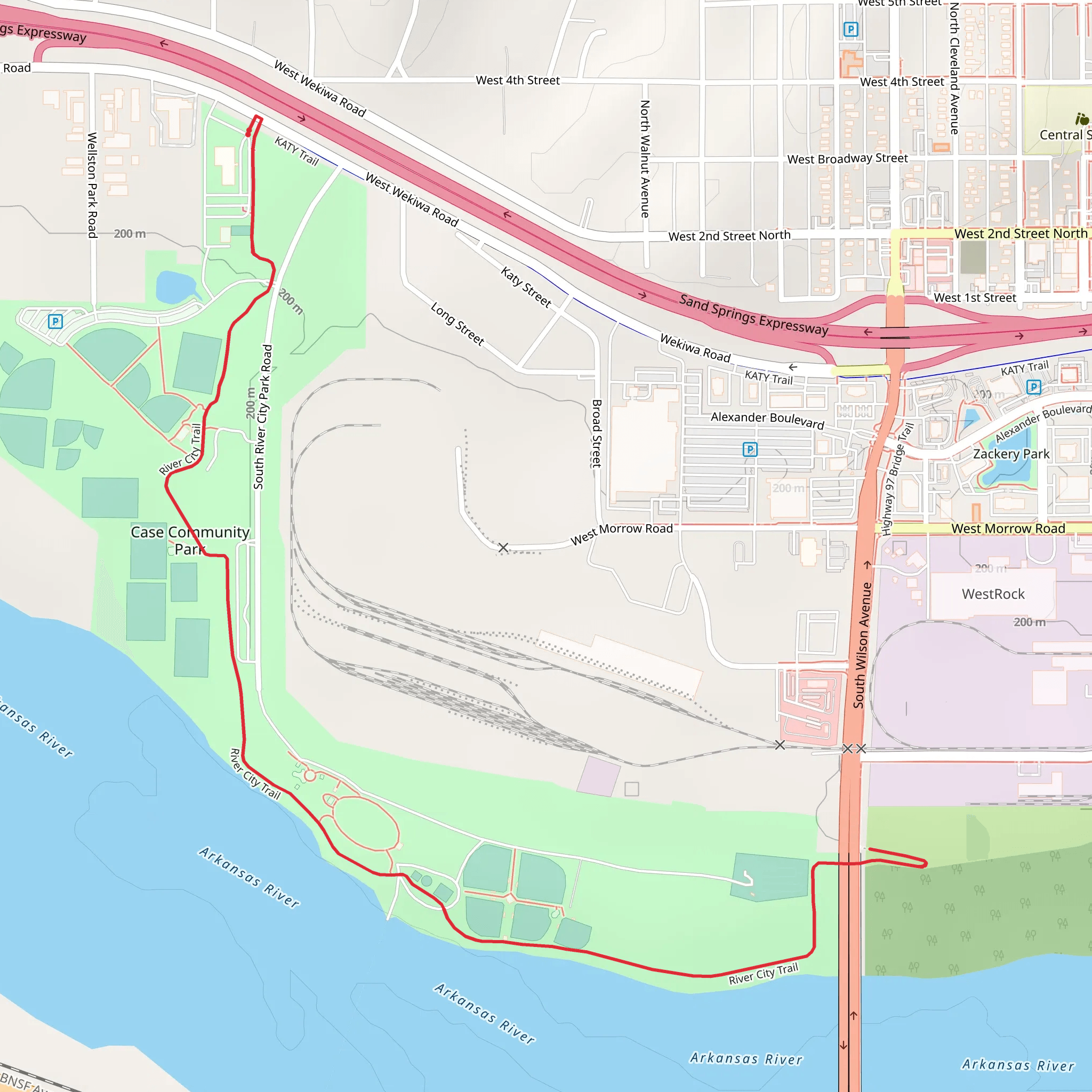 River City Trail mobile static map