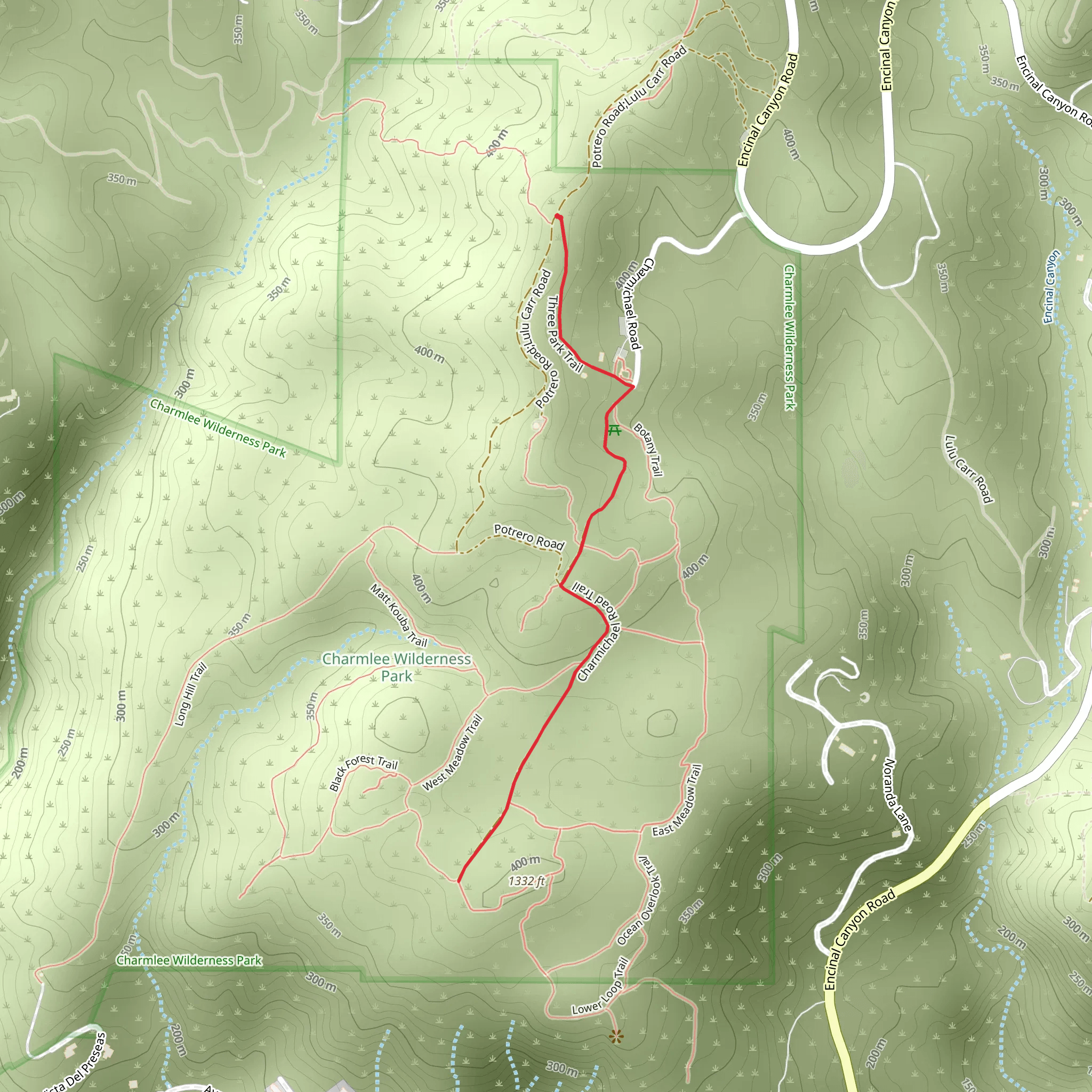 Carmichael Road Trail mobile static map