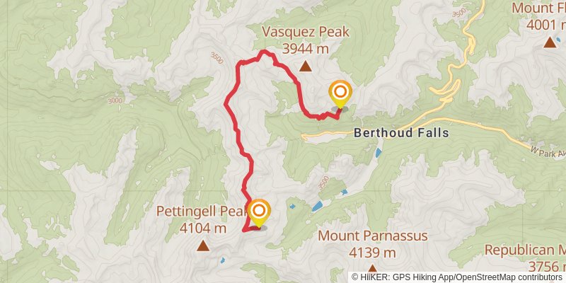 Continental Divide Trail - Colorado stage 50 Map