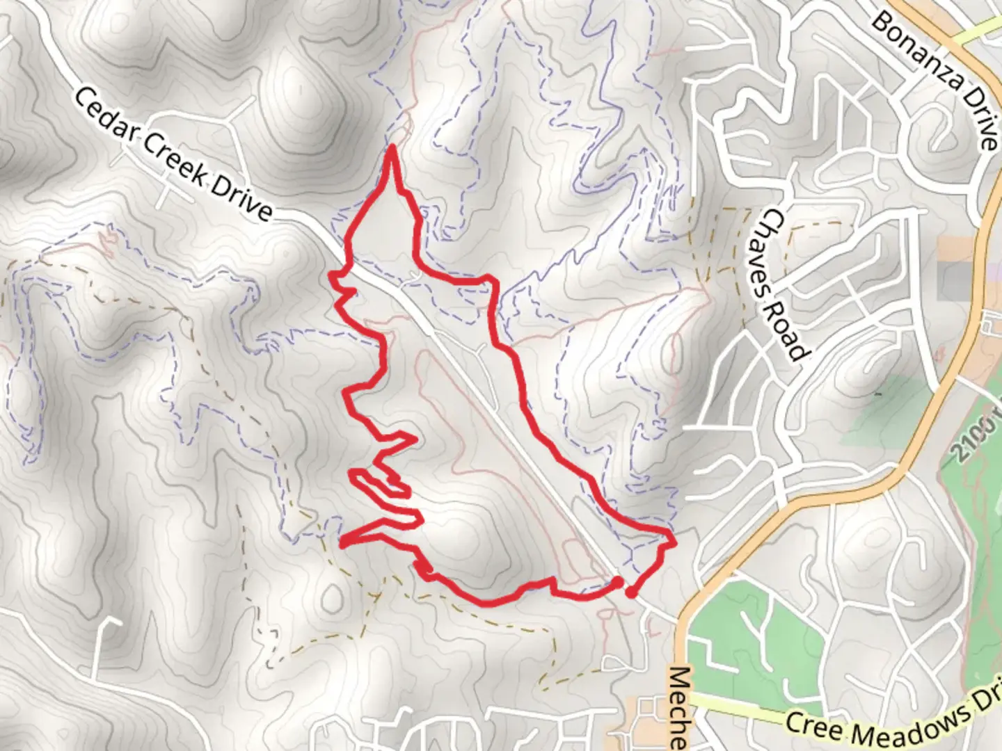 An image depicting the trail Sam Tobias Memorial Group Campground Loop and its surrounding area.