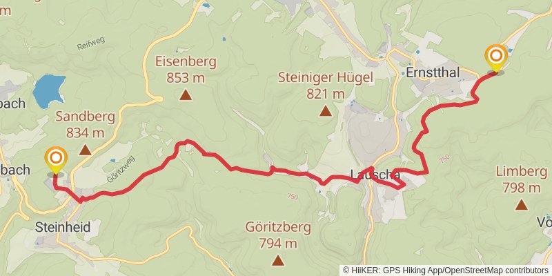 Rennsteig alt 4 Map