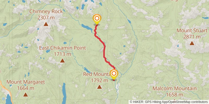 Spinola Creek via Waptus River Trail stage 3 Map
