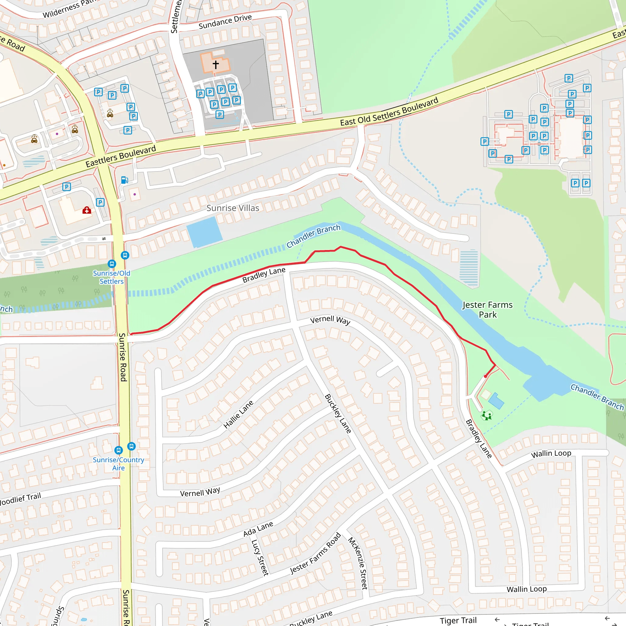 Jester Farms Park mobile static map