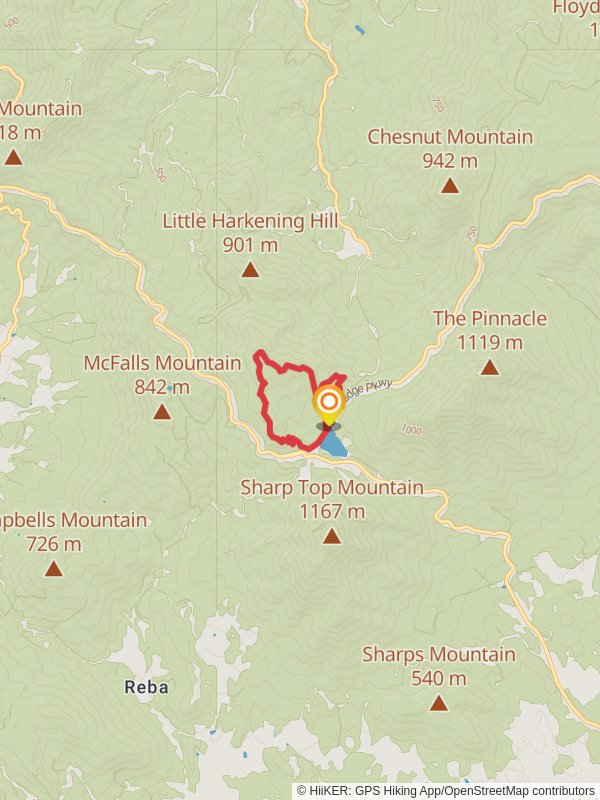 Harkening Hill Loop Trail mobile static map