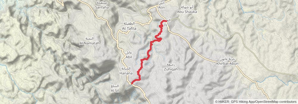 Jordan Trail stage 23 Map