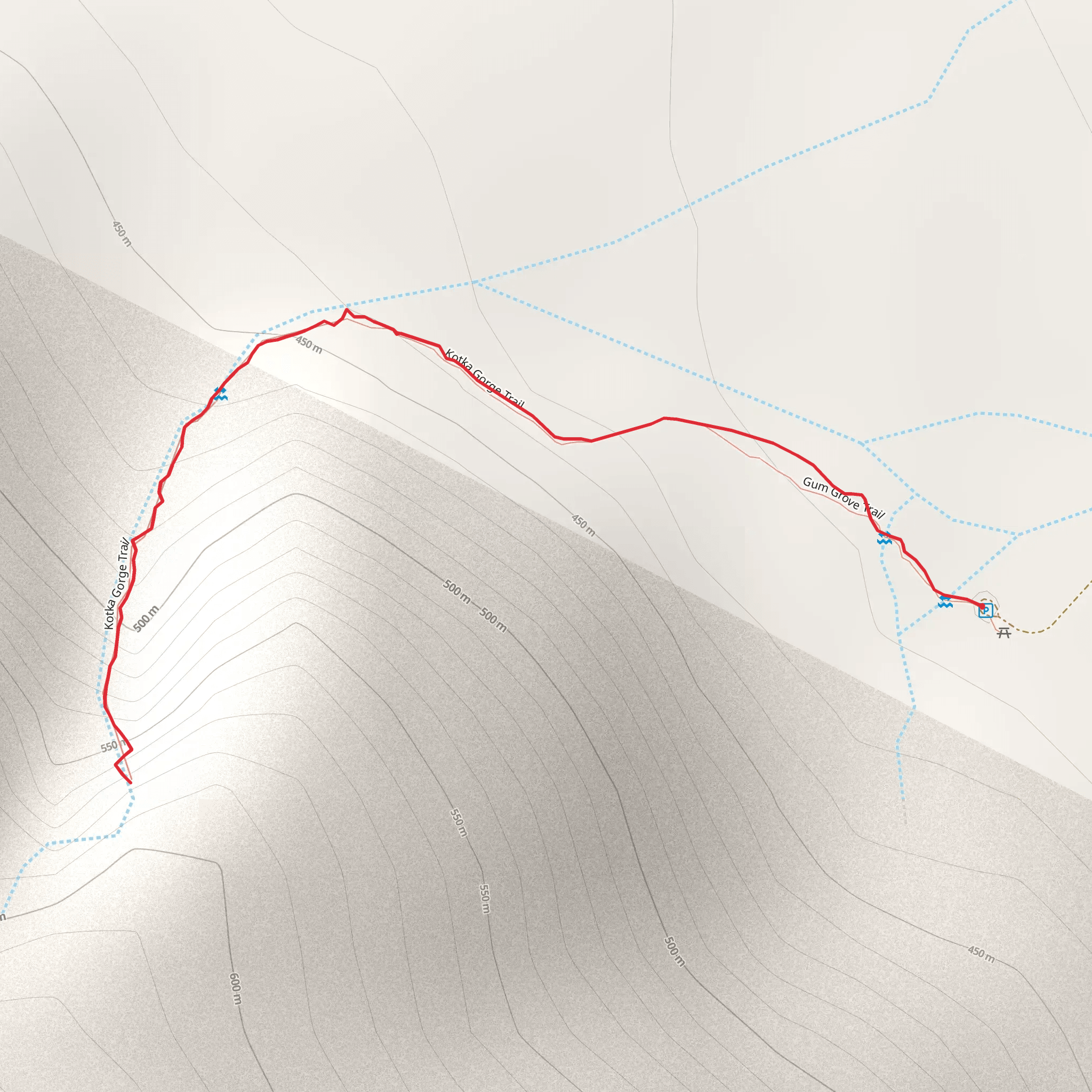 Kotka Gorge Trail mobile static map