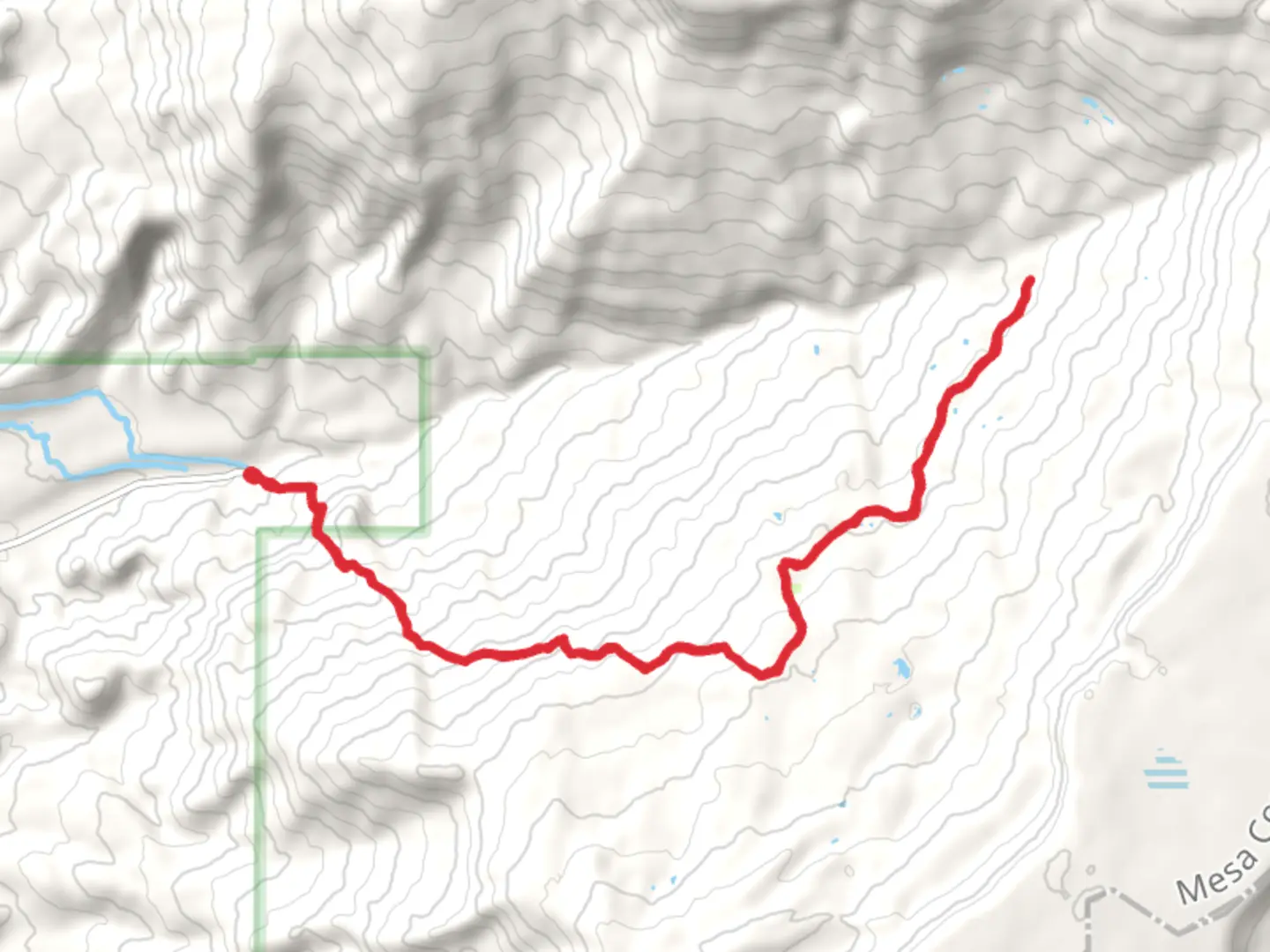 An image depicting the trail Spring Camp Trail and its surrounding area.