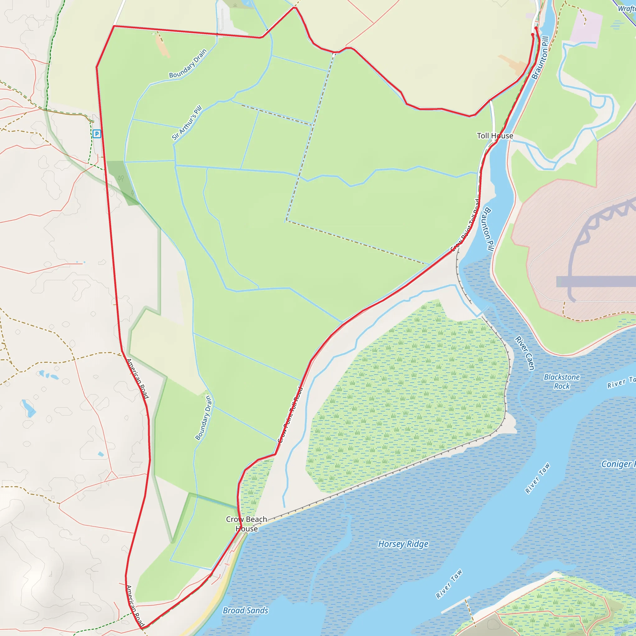 Braunton Burrows Walk mobile static map