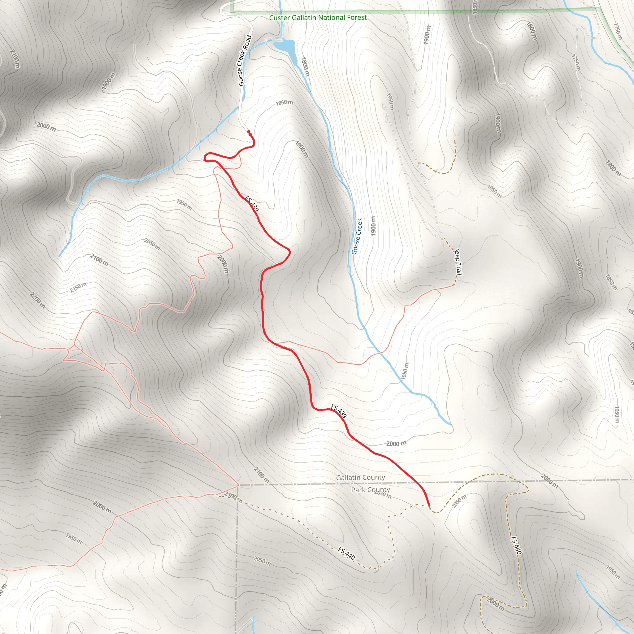 Goose Creek Trail mobile static map