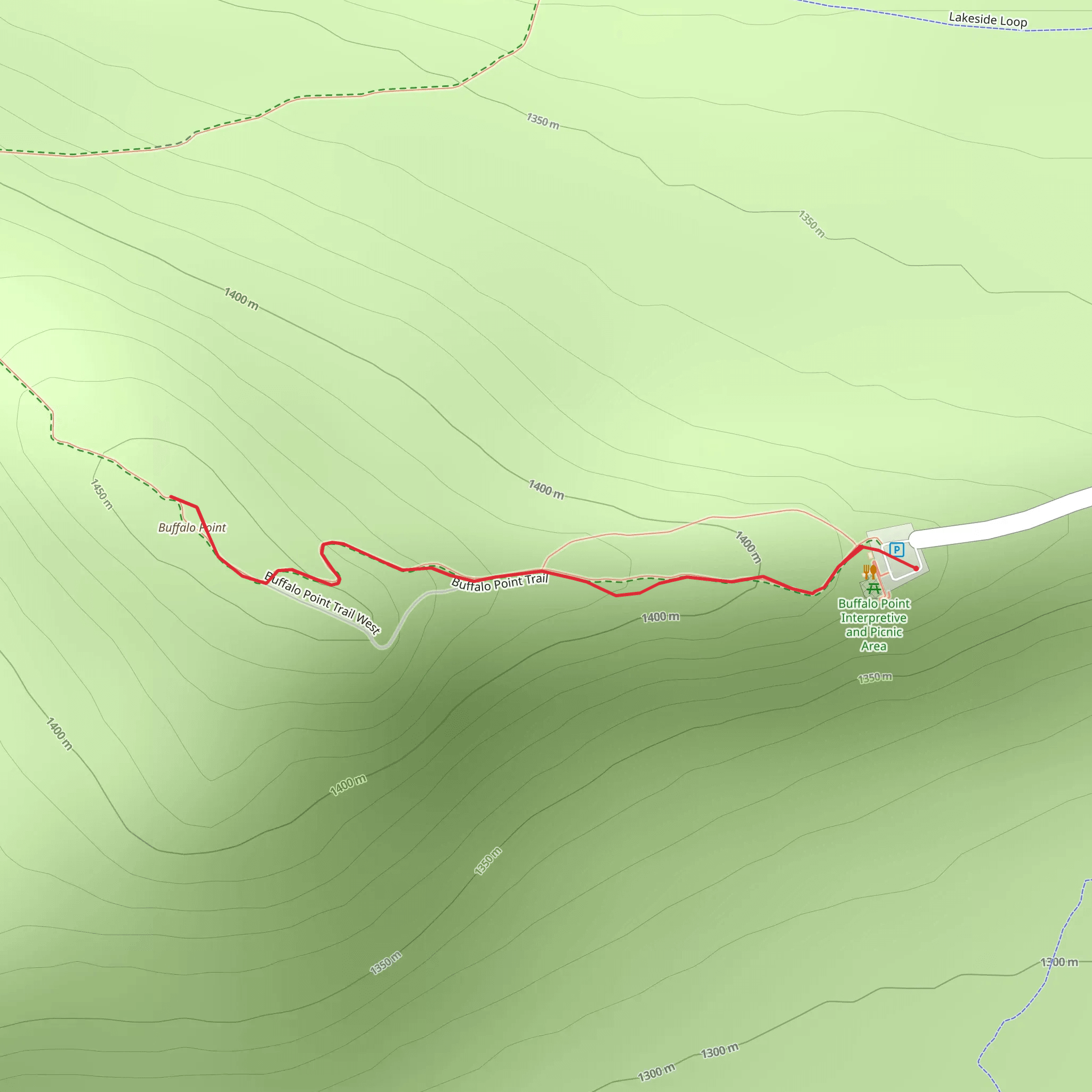 Buffalo Point Trail mobile static map