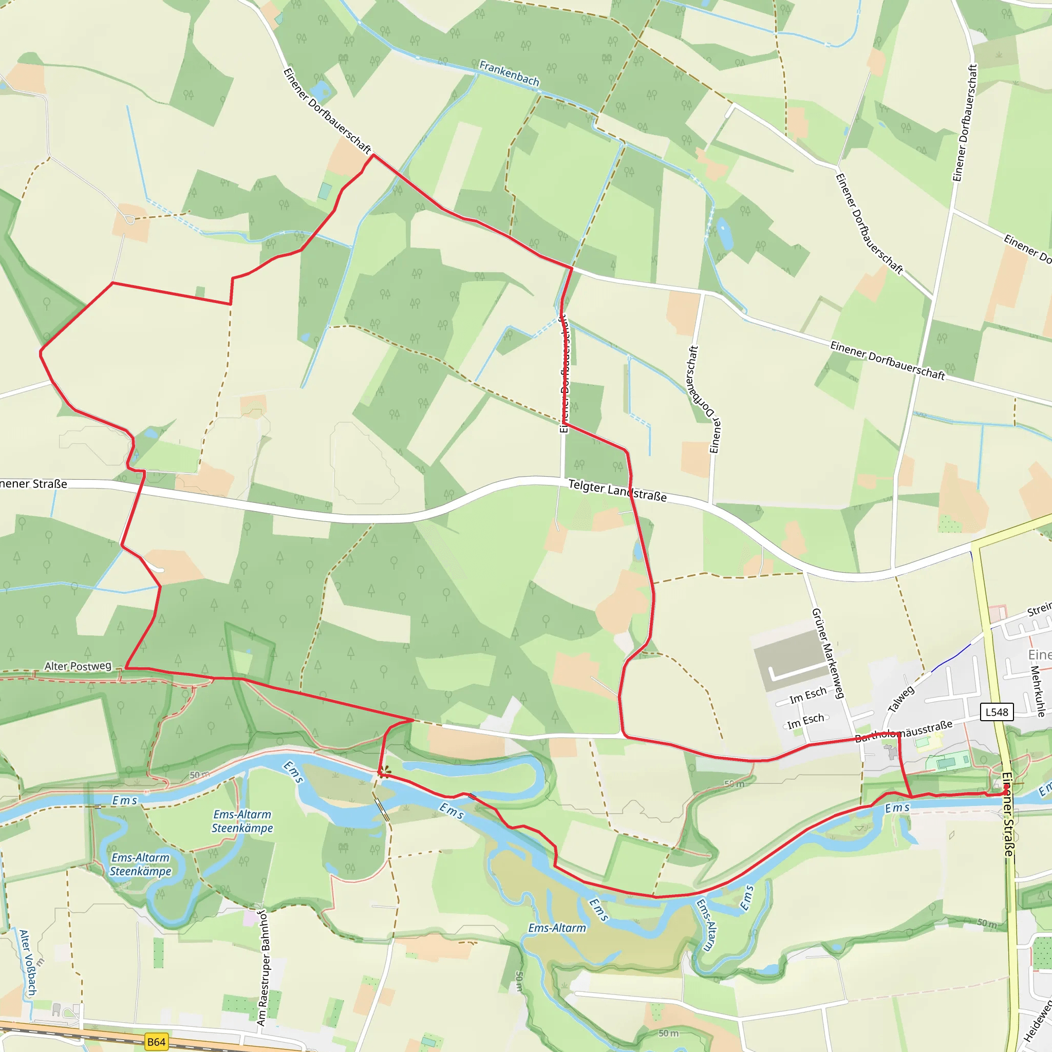 Naturschutzgebiet, Kerkhoff and Einen Loop mobile static map