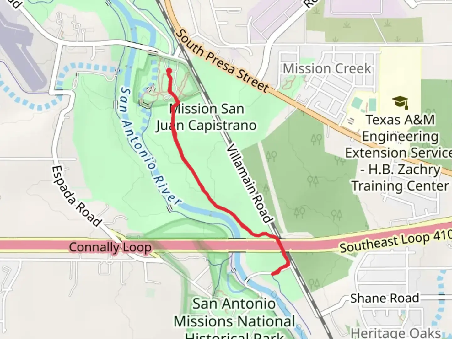 An image depicting the trail Acequia Trail and its surrounding area.