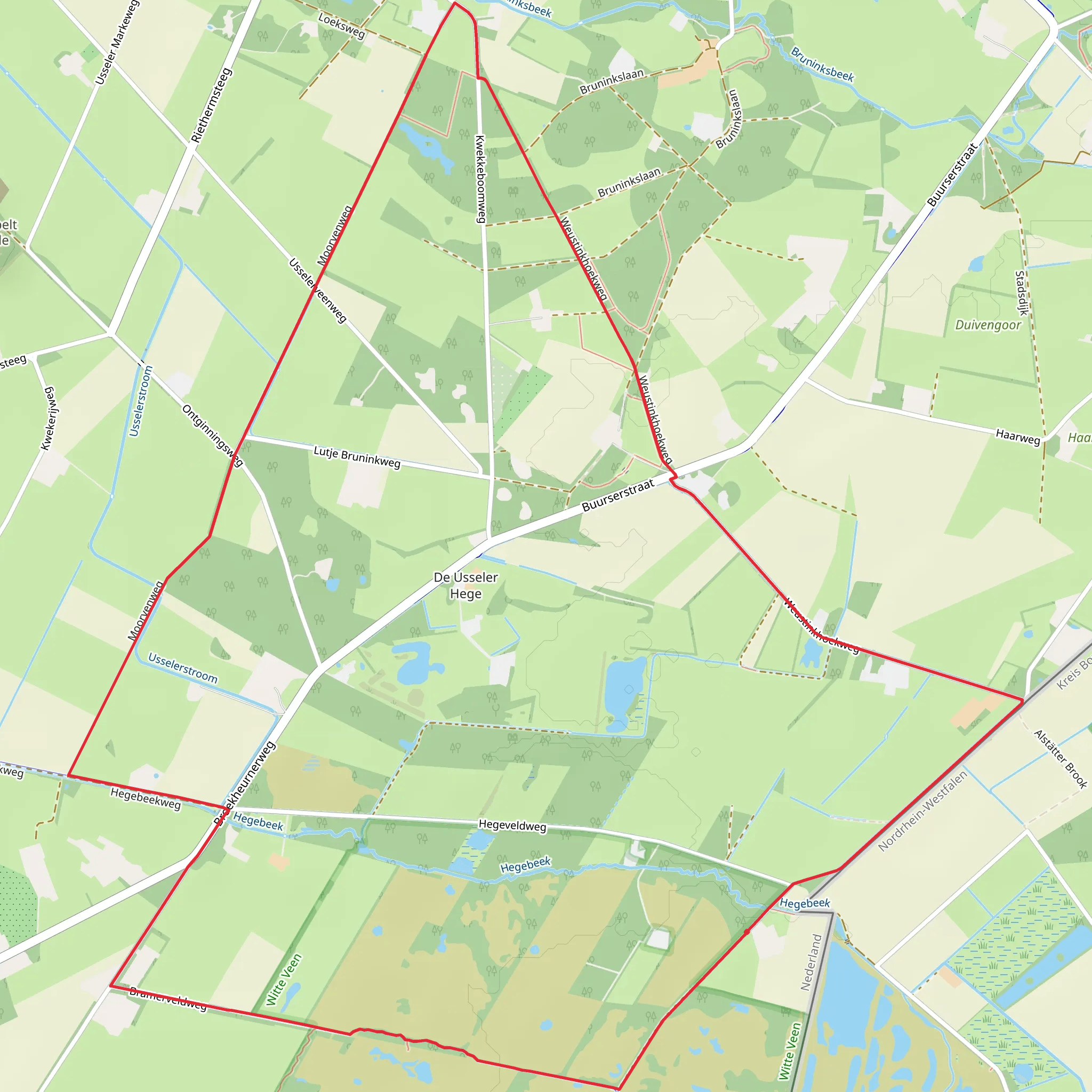 Witte Veen and Broekheurne Loop mobile static map