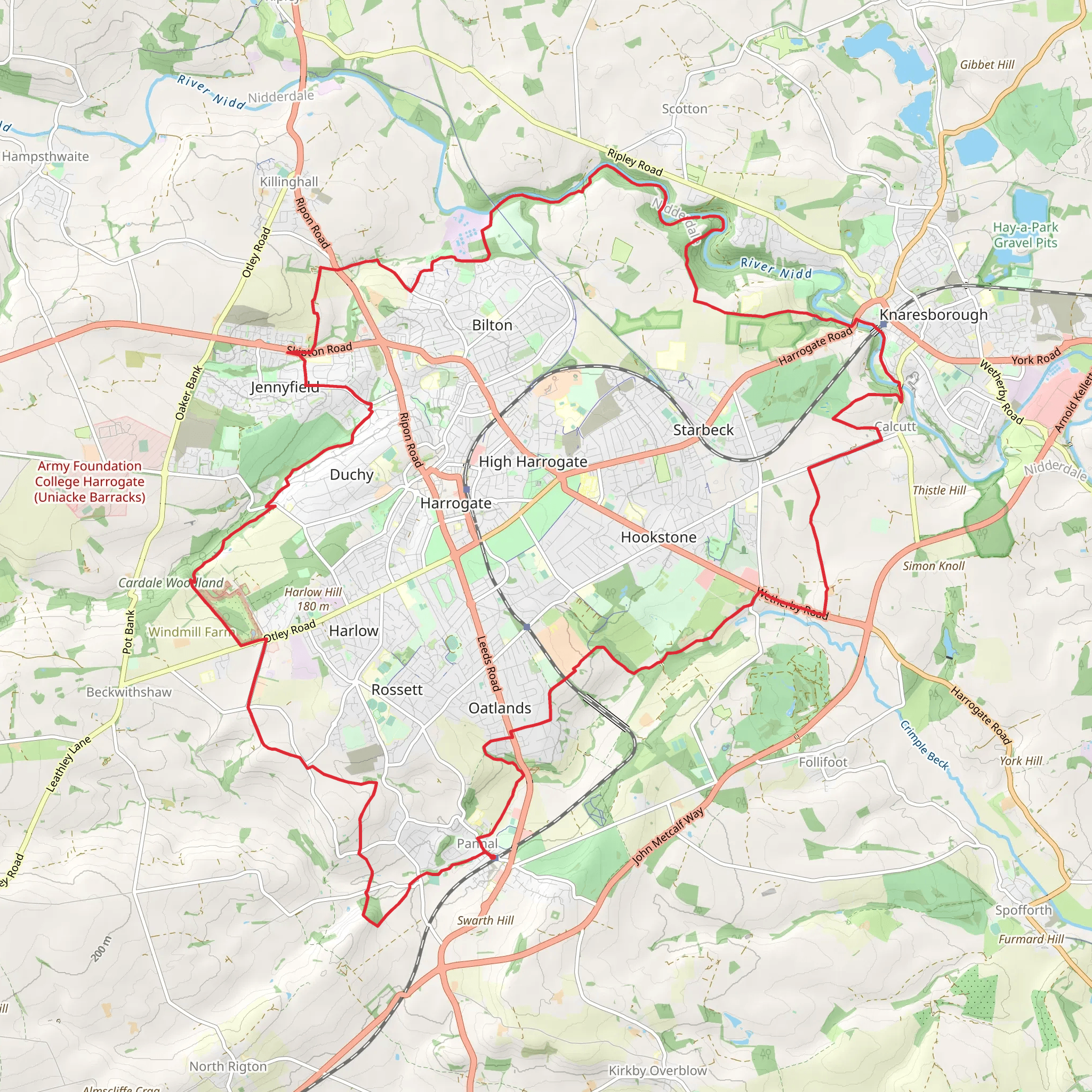 Harrogate Ringway mobile static map