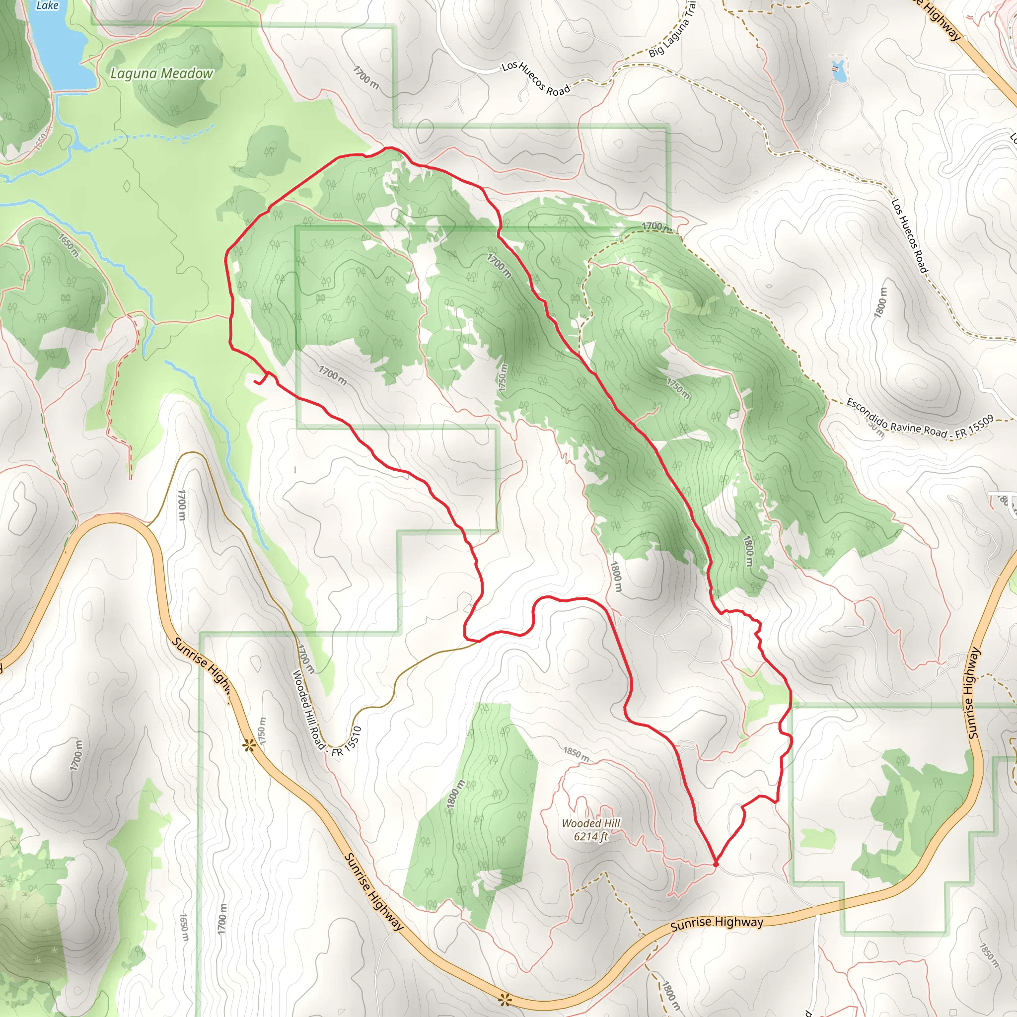 Wooded Hill Campground Loop mobile static map