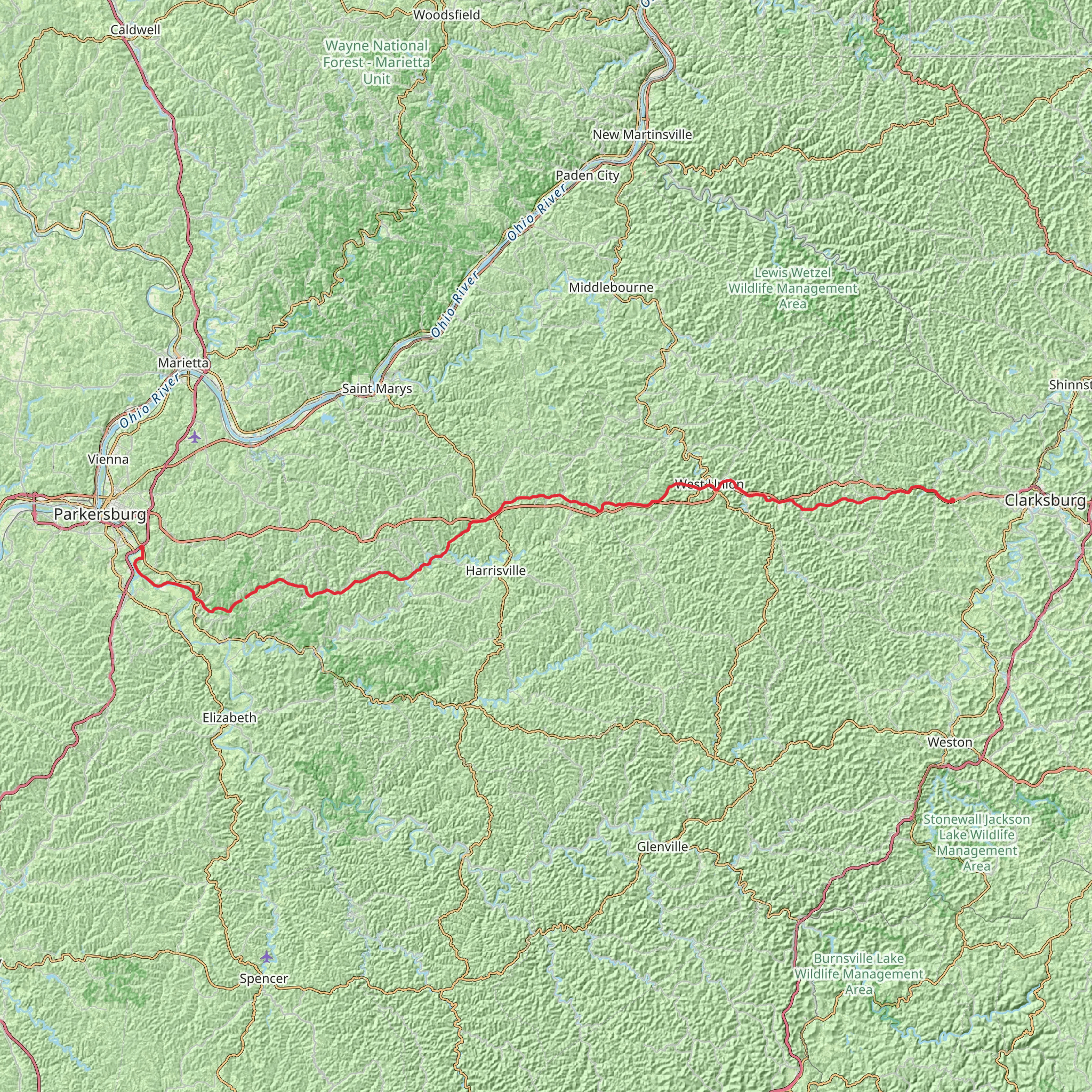 North Bend Rail Trail mobile static map