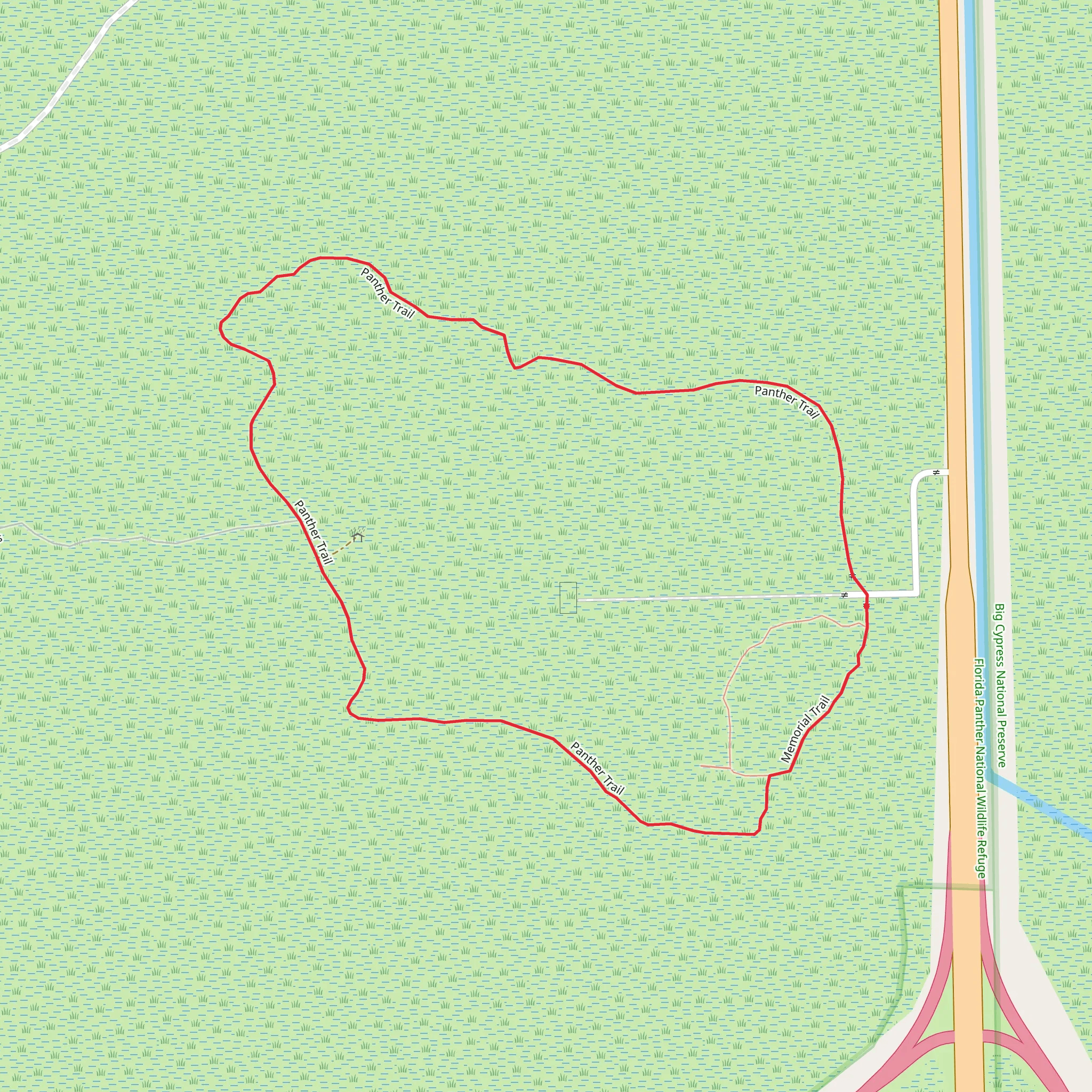Panther Loop Trail mobile static map
