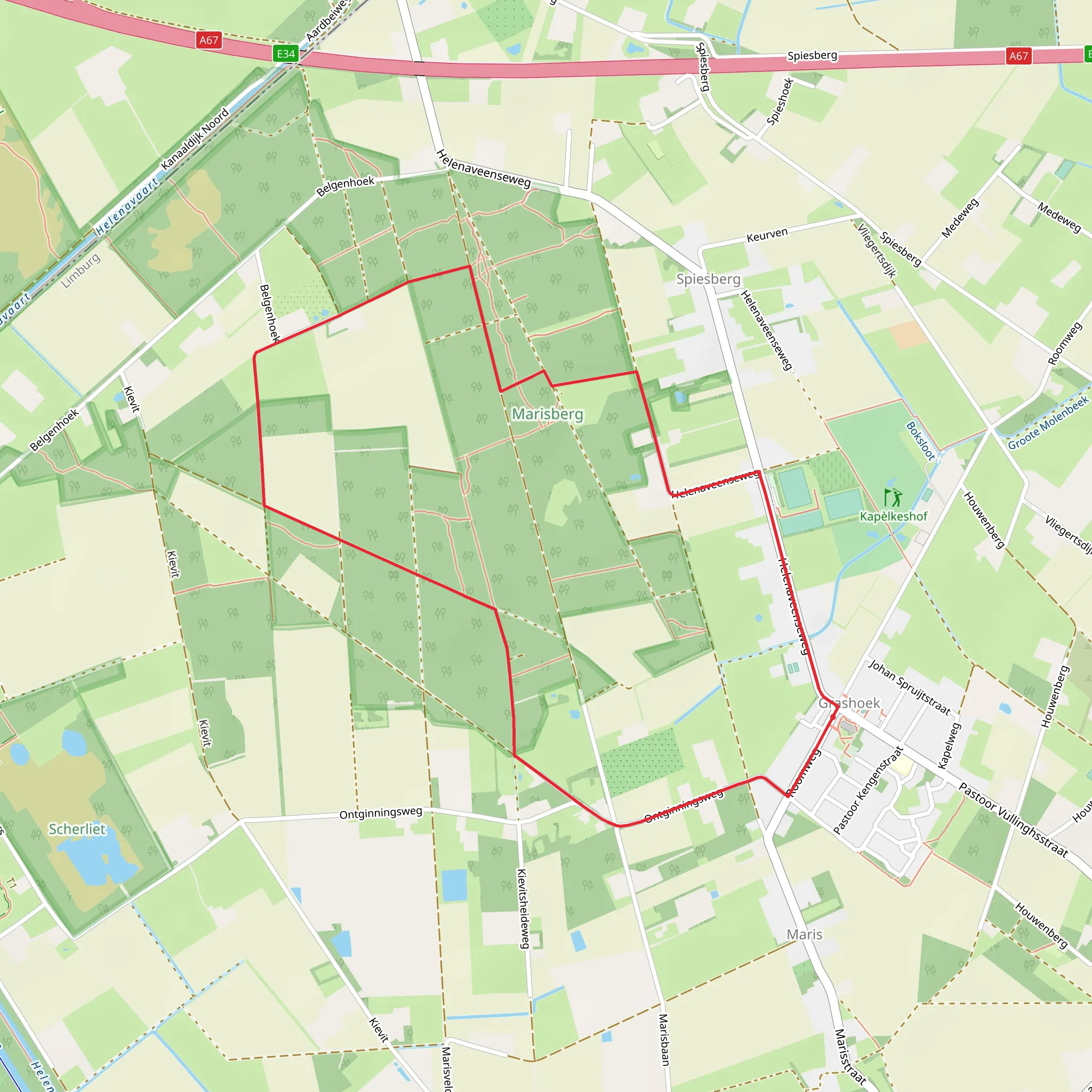 Marisberg Route mobile static map