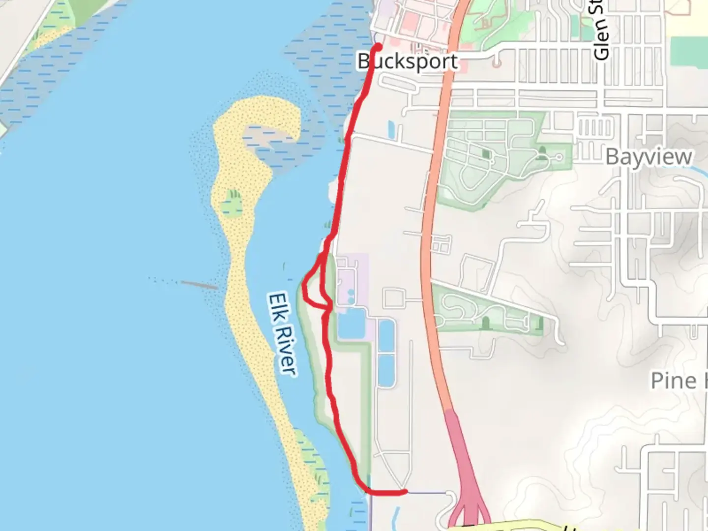 An image depicting the trail Hikshari' Trail and its surrounding area.