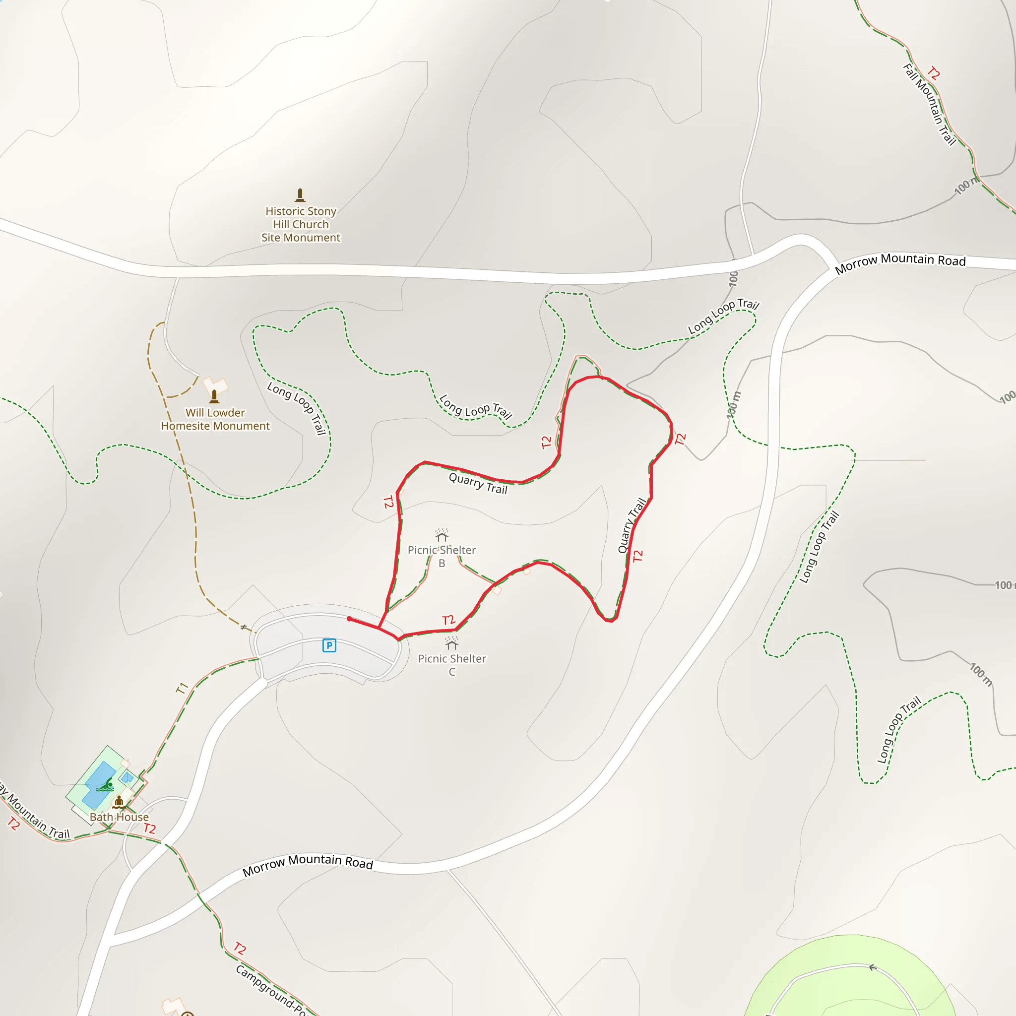 Quarry Loop Trail mobile static map