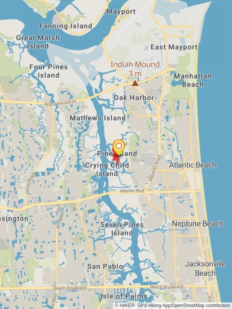 An image depicting the trail Pine Island Loop and its surrounding area.
