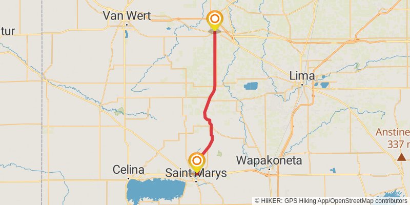 Buckeye Trail stage 25 Map